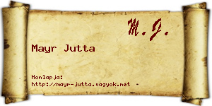 Mayr Jutta névjegykártya